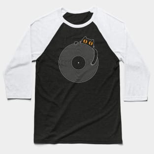 Vinyl Cat Baseball T-Shirt